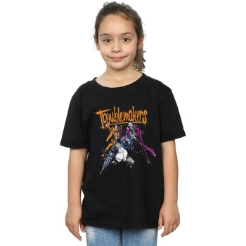 Abbigliamento Bambina T-shirts a maniche lunghe Dc Comics Batman Troublemakers Nero