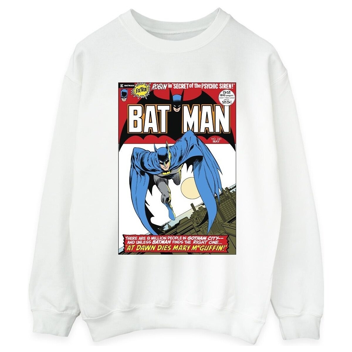 Abbigliamento Donna Felpe Dc Comics Running Batman Cover Bianco