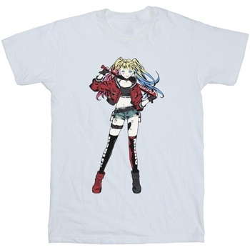 Abbigliamento Bambino T-shirt maniche corte Dc Comics Harley Quinn Standing Pose Bianco