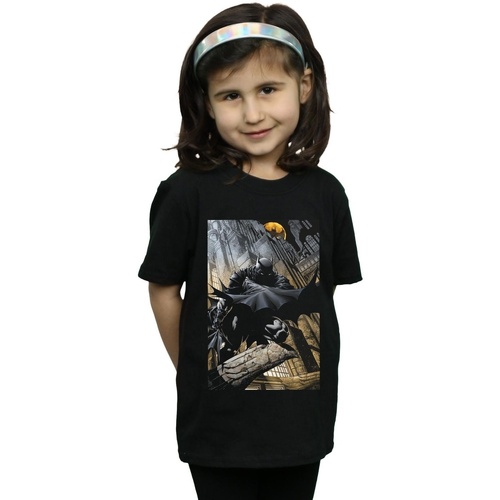Abbigliamento Bambina T-shirts a maniche lunghe Dc Comics Batman Night Gotham City Nero
