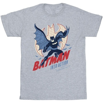 Abbigliamento Bambino T-shirt maniche corte Dc Comics Batman Into Action Grigio