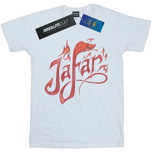 Abbigliamento Uomo T-shirts a maniche lunghe Disney Aladdin Movie Jafar Flames Logo Bianco