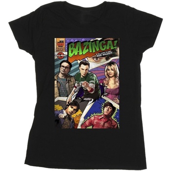 Abbigliamento Donna T-shirts a maniche lunghe The Big Bang Theory Bazinga Cover Nero