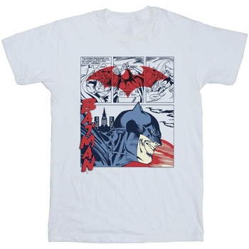 Abbigliamento Bambino T-shirt maniche corte Dc Comics Batman Comic Strip Bianco