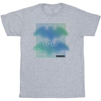 Abbigliamento Bambino T-shirt maniche corte Dc Comics Batman Grid Gradient Grigio