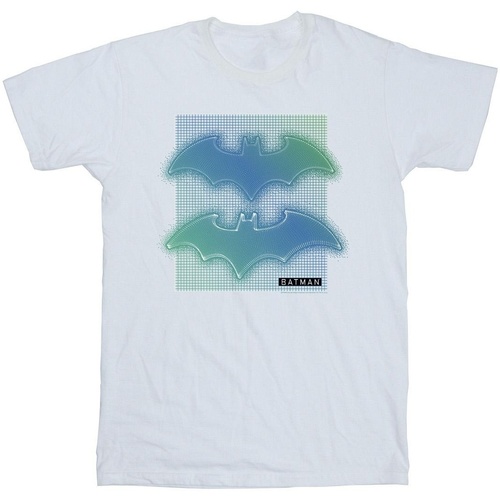 Abbigliamento Bambino T-shirt maniche corte Dc Comics Batman Grid Gradient Bianco