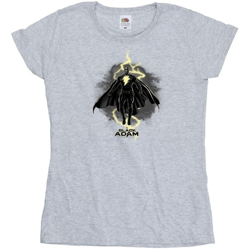Abbigliamento Donna T-shirts a maniche lunghe Dc Comics Black Adam Hovering Bolt Grigio