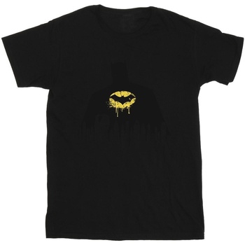 Abbigliamento Bambina T-shirts a maniche lunghe Dc Comics Batman Shadow Paint Nero