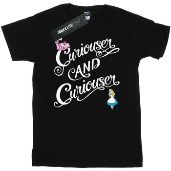 Abbigliamento Uomo T-shirts a maniche lunghe Disney Alice In Wonderland Curiouser Nero