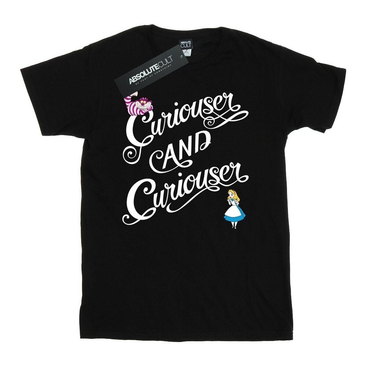 Abbigliamento Uomo T-shirts a maniche lunghe Disney Alice In Wonderland Curiouser Nero