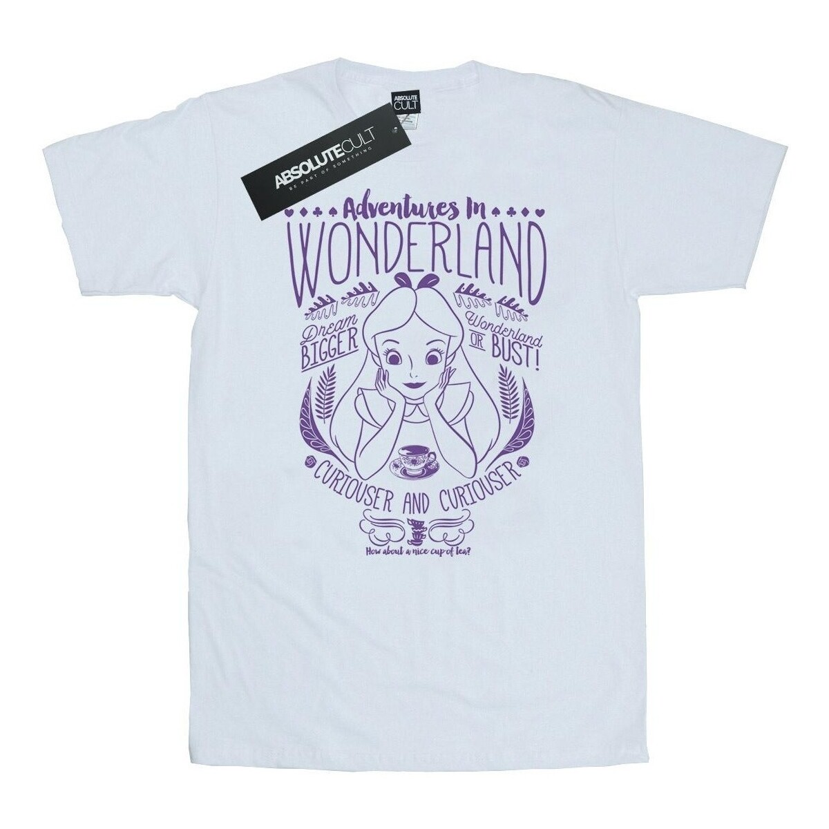 Abbigliamento Uomo T-shirts a maniche lunghe Disney Alice In Wonderland Adventures In Wonderland Bianco