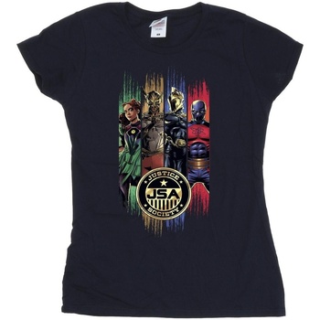 Abbigliamento Donna T-shirts a maniche lunghe Dc Comics Black Adam JSA Gold Badge Blu