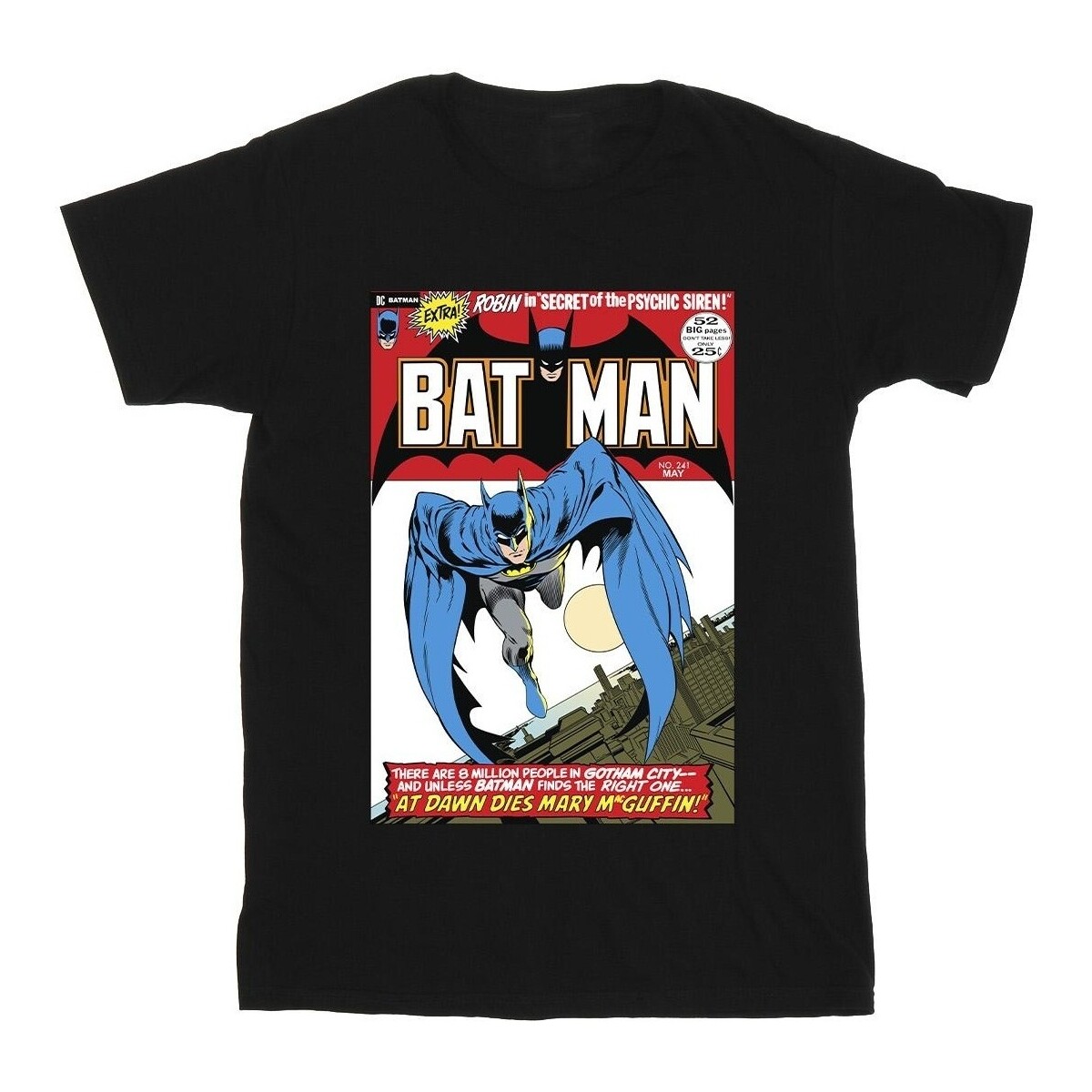 Abbigliamento Bambino T-shirt maniche corte Dc Comics Running Batman Cover Nero