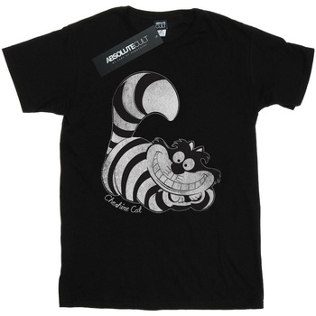 Abbigliamento Uomo T-shirts a maniche lunghe Disney Alice in Wonderland Mono Cheshire Cat Nero