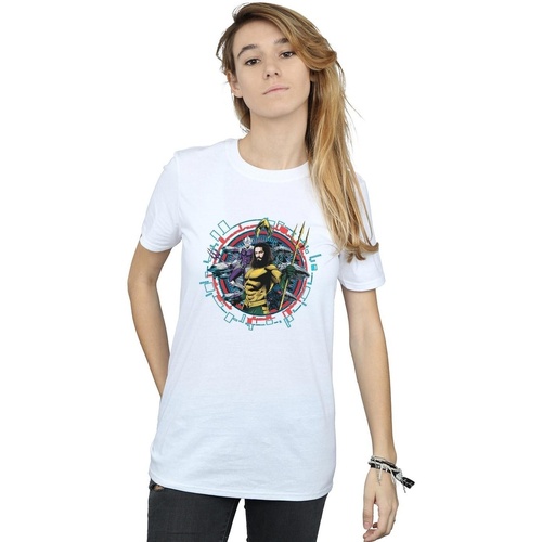 Abbigliamento Donna T-shirts a maniche lunghe Dc Comics BI9955 Bianco