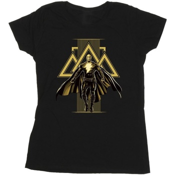 Abbigliamento Donna T-shirts a maniche lunghe Dc Comics Black Adam Rising Golden Symbols Nero