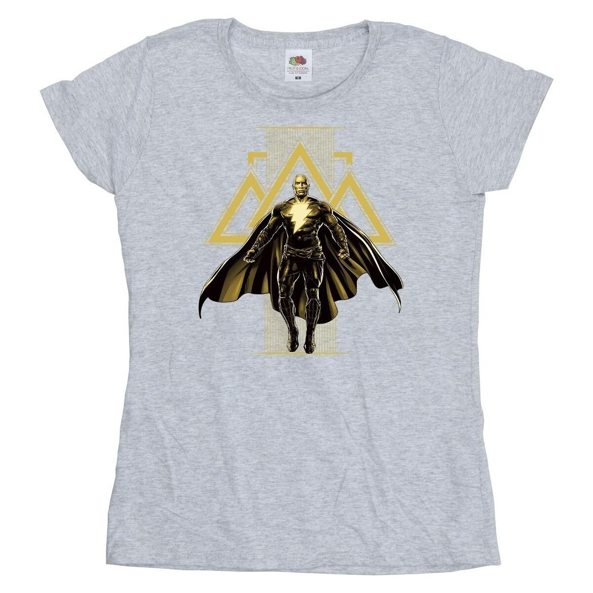 Abbigliamento Donna T-shirts a maniche lunghe Dc Comics Black Adam Rising Golden Symbols Grigio