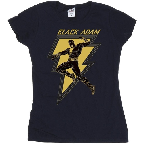 Abbigliamento Donna T-shirts a maniche lunghe Dc Comics Black Adam Golden Bolt Chest Blu