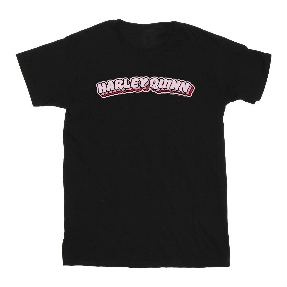 Abbigliamento Bambina T-shirts a maniche lunghe Dc Comics Batman Harley Quinn Logo Nero