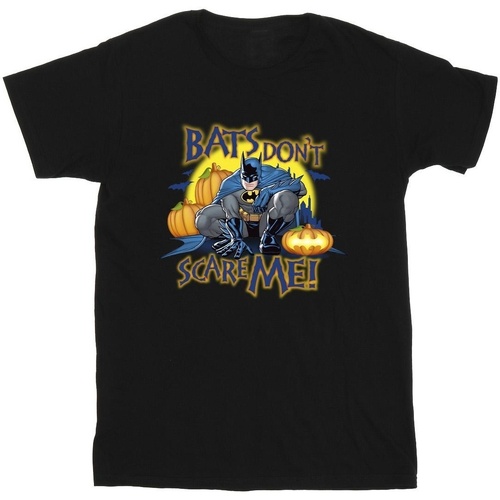 Abbigliamento Bambino T-shirt maniche corte Dc Comics Batman Bats Don't Scare Me Nero