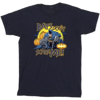 Abbigliamento Bambino T-shirt maniche corte Dc Comics Batman Bats Don't Scare Me Blu
