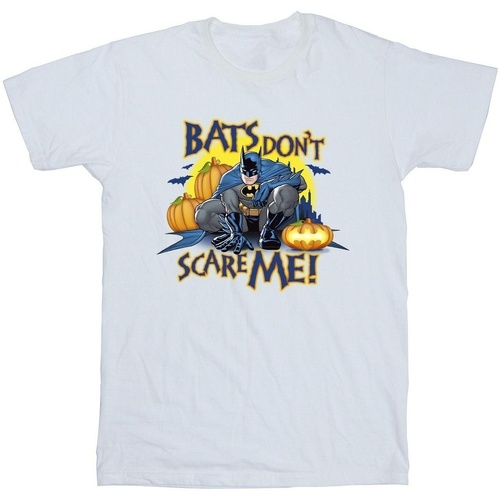 Abbigliamento Bambino T-shirt maniche corte Dc Comics Batman Bats Don't Scare Me Bianco