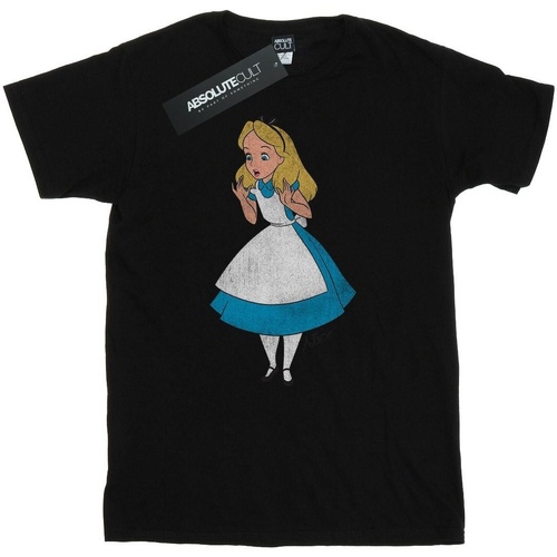 Abbigliamento Uomo T-shirts a maniche lunghe Disney Alice In Wonderland Surprised Alice Nero