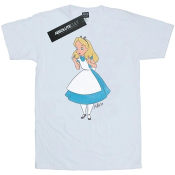 Abbigliamento Uomo T-shirts a maniche lunghe Disney Alice In Wonderland Surprised Alice Bianco