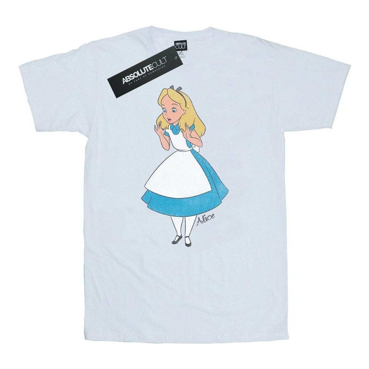 Abbigliamento Uomo T-shirts a maniche lunghe Disney Alice In Wonderland Surprised Alice Bianco