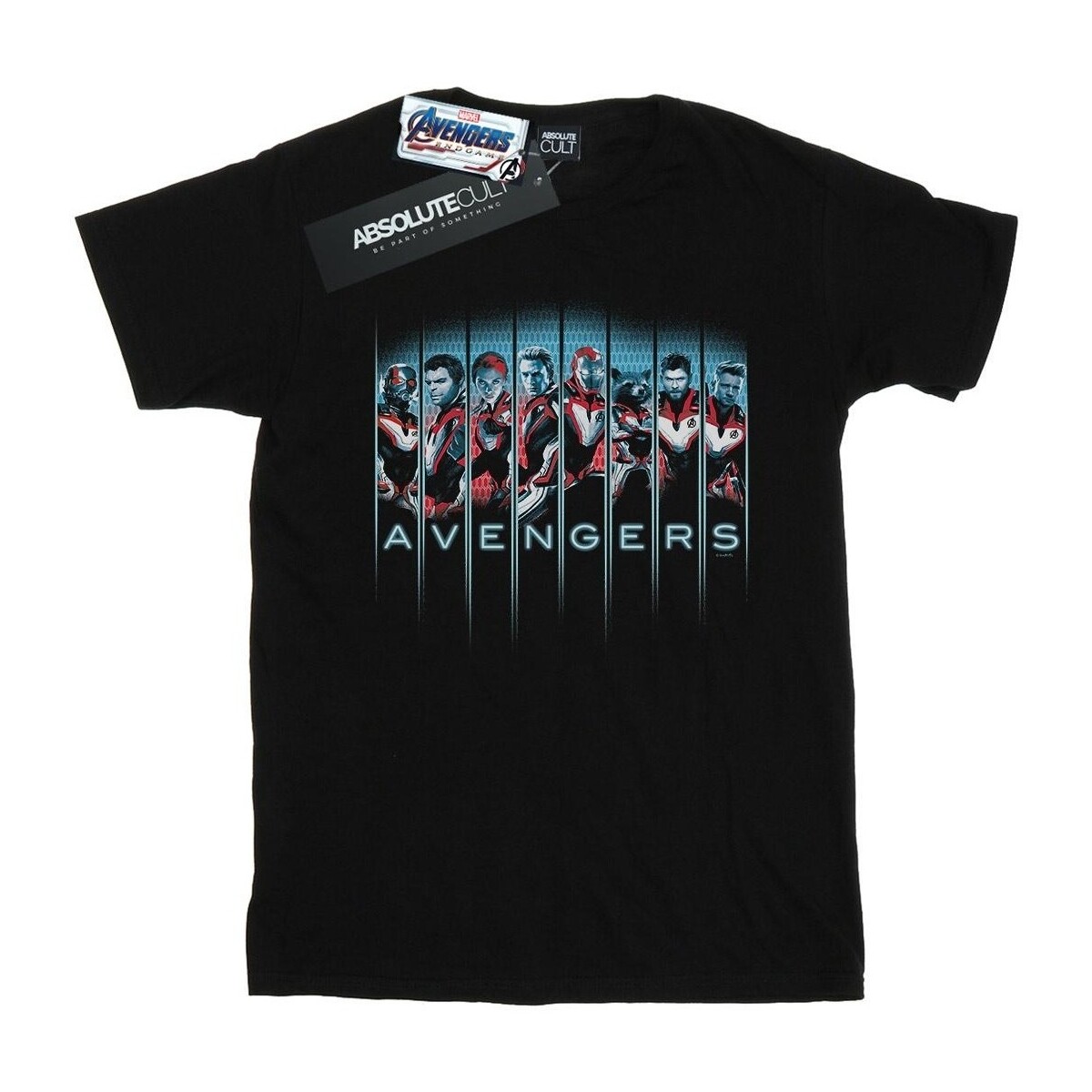 Abbigliamento Bambina T-shirts a maniche lunghe Marvel Avengers Endgame Team Tech Assemble Nero
