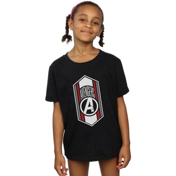 Abbigliamento Bambina T-shirts a maniche lunghe Marvel Avengers Endgame Team Icon Nero