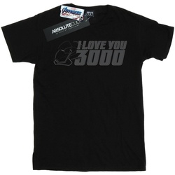Abbigliamento Bambino T-shirt maniche corte Marvel Avengers Endgame I Love You 3000 Helmet Nero