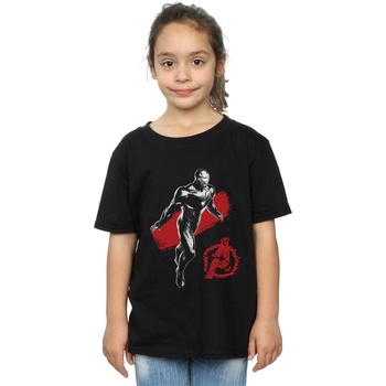 Abbigliamento Bambina T-shirts a maniche lunghe Marvel Avengers Endgame Mono Iron Man Nero