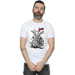 Abbigliamento Uomo T-shirts a maniche lunghe Marvel Avengers Assemble Team Sketch Bianco