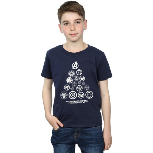 Abbigliamento Bambino T-shirt & Polo Marvel Avengers Endgame Pyramid Icons Blu