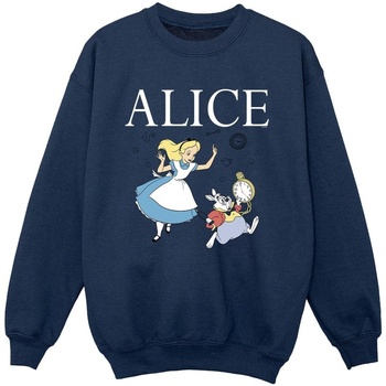 Abbigliamento Bambino Felpe Disney Alice In Wonderland Follow The Rabbit Blu