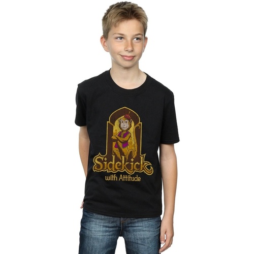 Abbigliamento Bambino T-shirt maniche corte Disney Aladdin Movie Abu Sidekick With Attitude Nero