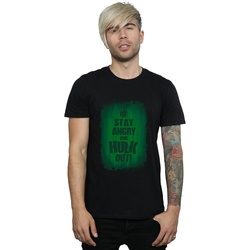 Abbigliamento Uomo T-shirts a maniche lunghe Marvel Hulk Stay Angry Nero