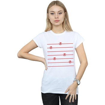 Abbigliamento Donna T-shirts a maniche lunghe Marvel BI5749 Bianco