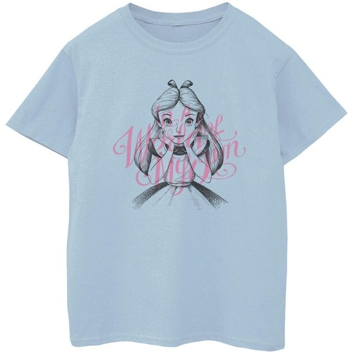 Abbigliamento Bambino T-shirt maniche corte Disney Alice In Wonderland In A World Of My Own Blu