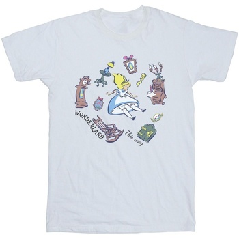 Abbigliamento Bambino T-shirt & Polo Disney Alice In Wonderland Falling Bianco
