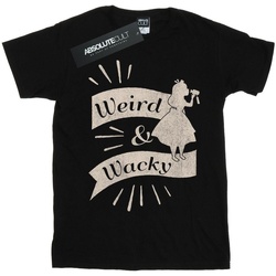 Abbigliamento Bambina T-shirts a maniche lunghe Disney Alice In Wonderland Weird And Wacky Nero