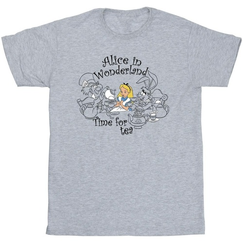 Abbigliamento Bambino T-shirt maniche corte Disney Alice In Wonderland Time For Tea Grigio