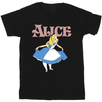 Abbigliamento Bambina T-shirts a maniche lunghe Disney Alice In Wonderland Take A Bow Nero