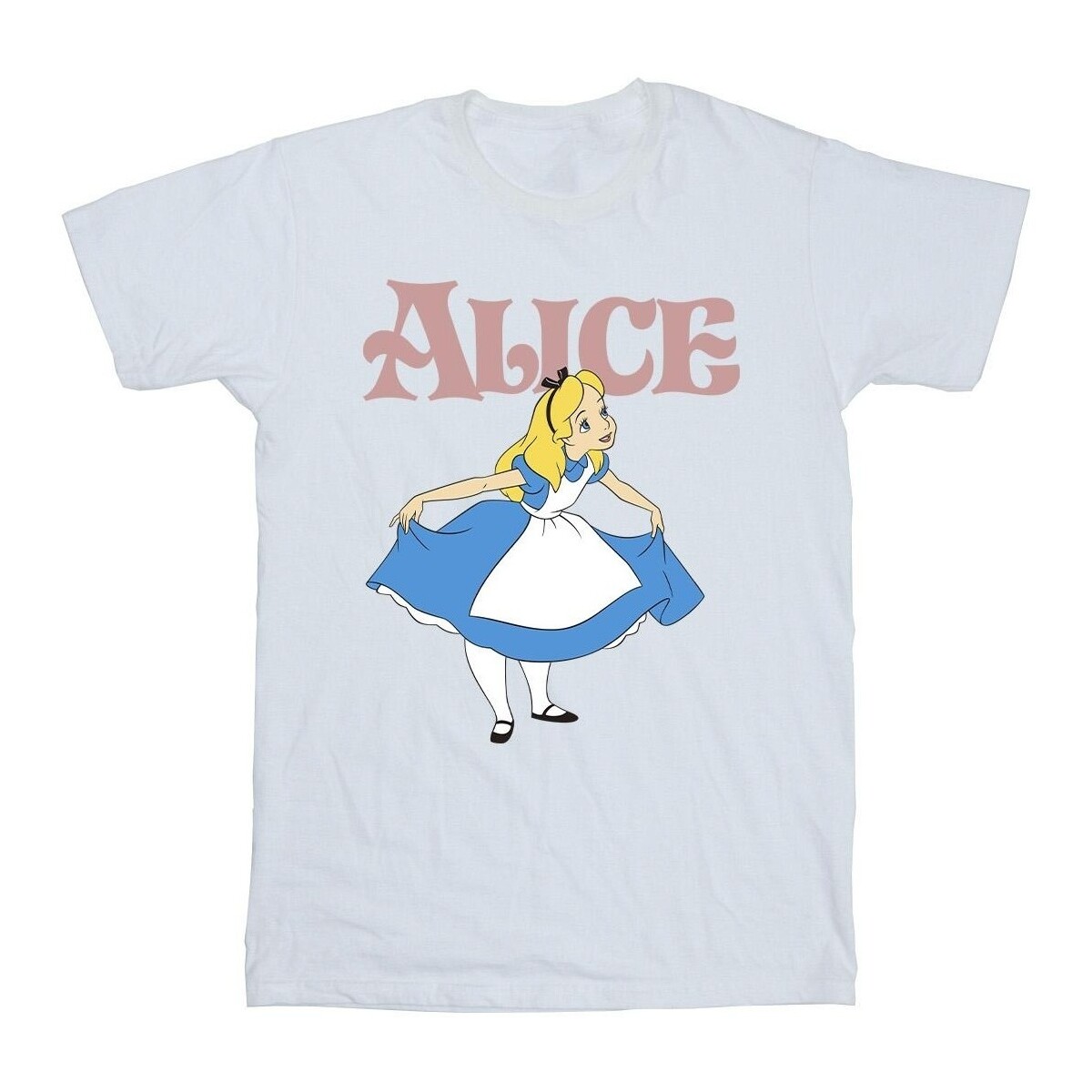 Abbigliamento Bambina T-shirts a maniche lunghe Disney Alice In Wonderland Take A Bow Bianco