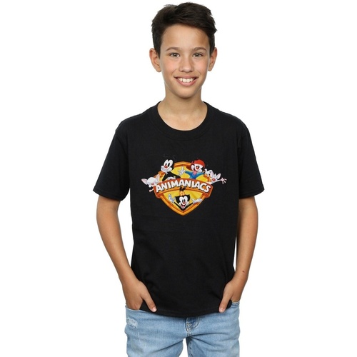 Abbigliamento Bambino T-shirt maniche corte Animaniacs Group Shield Nero