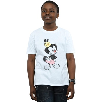 Abbigliamento Bambino T-shirt maniche corte Animaniacs Dot Classic Pose Bianco