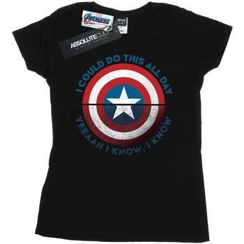 Abbigliamento Donna T-shirts a maniche lunghe Marvel BI6211 Nero