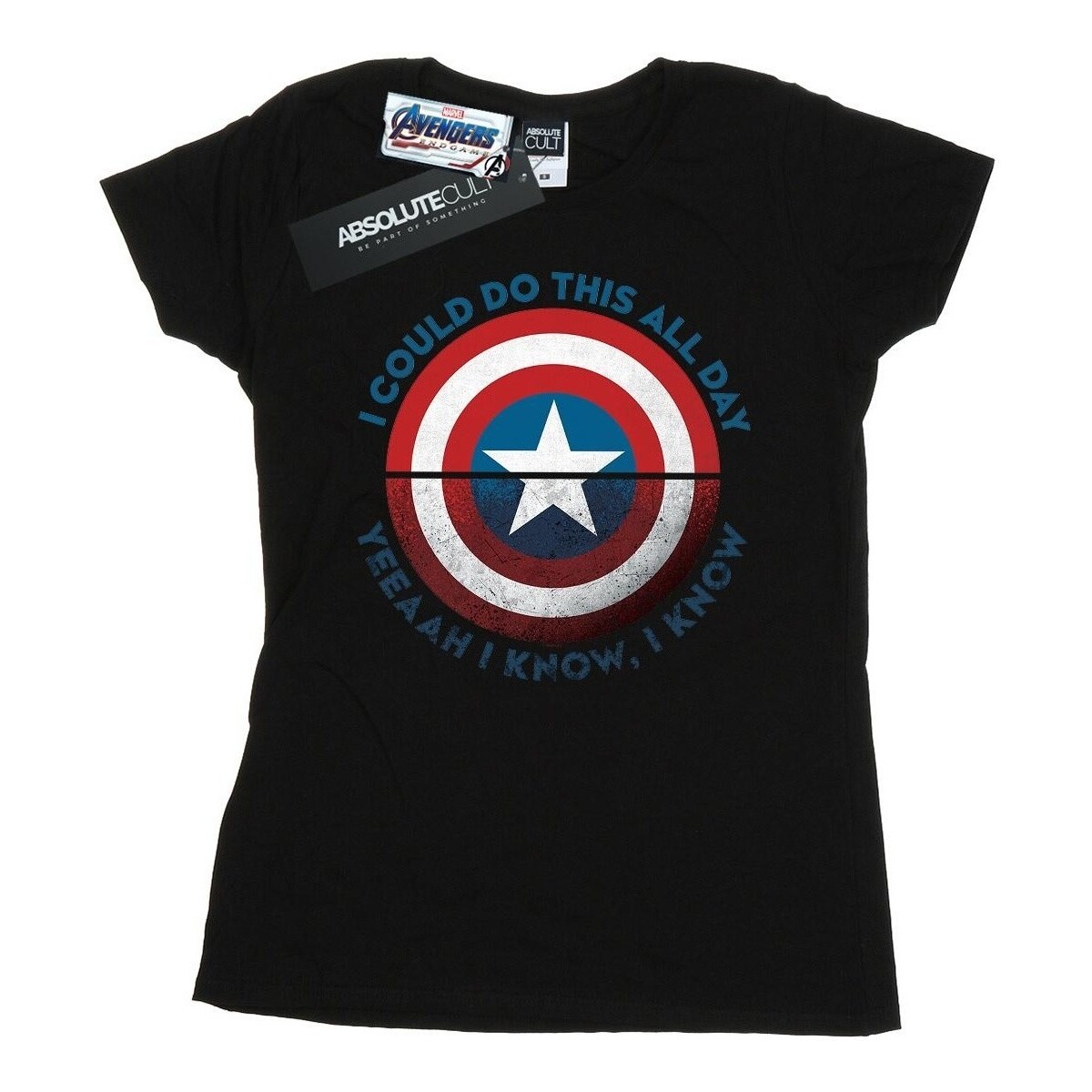 Abbigliamento Donna T-shirts a maniche lunghe Marvel Avengers Endgame Do This All Day Nero
