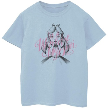 Abbigliamento Bambina T-shirts a maniche lunghe Disney Alice In Wonderland In A World Of My Own Blu